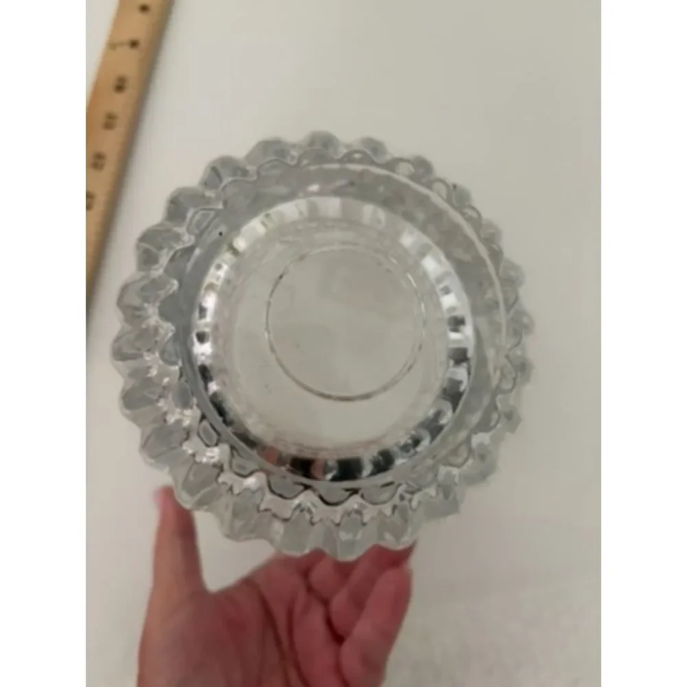vtg 24% lead crystal pinwheel pattern heavy cut vase